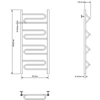 Водяной полотенцесушитель Aquanet Paolo 100x50 266734 Хром