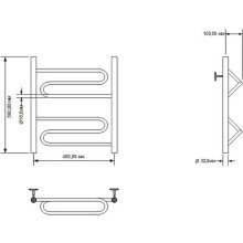 Водяной полотенцесушитель Aquanet Paolo 60x40 266731 Хром