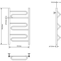 Водяной полотенцесушитель Aquanet Paolo 80x50 266733 Хром