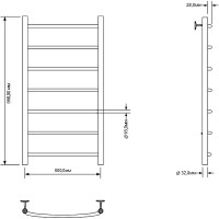 Водяной полотенцесушитель Aquanet Romeo 100x50 266726 Хром