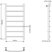 Водяной полотенцесушитель Aquanet Romeo 100x50 266726 Хром
