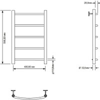 Водяной полотенцесушитель Aquanet Romeo 60x40 266723 Хром