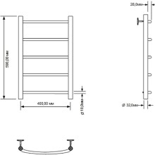 Водяной полотенцесушитель Aquanet Romeo 60x40 266723 Хром