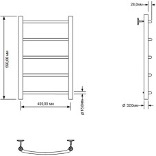 Водяной полотенцесушитель Aquanet Romeo 60x40 266723 Хром