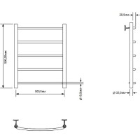Водяной полотенцесушитель Aquanet Romeo 60x50 266724 Хром