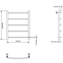 Водяной полотенцесушитель Aquanet Romeo 60x50 266724 Хром