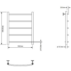 Водяной полотенцесушитель Aquanet Romeo 60x50 266724 Хром