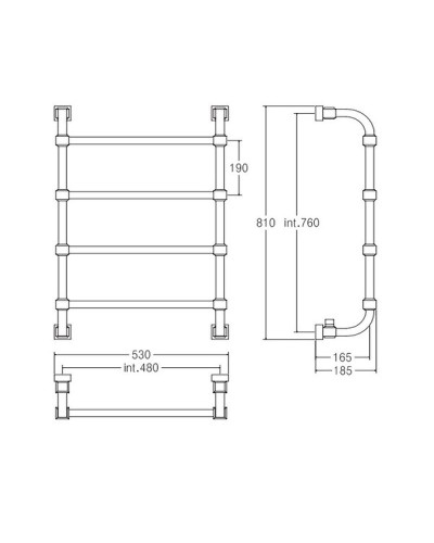 Водяной полотенцесушитель Margaroli Concerto 7324704CRN Хром