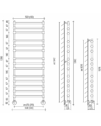 Водяной полотенцесушитель Margaroli Sole 4643714GON Золото