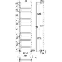 Водяной полотенцесушитель Margaroli Sereno 4843511CRN Бронза