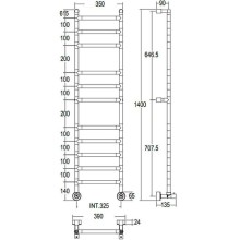 Водяной полотенцесушитель Margaroli Sereno 4843511CRN Бронза