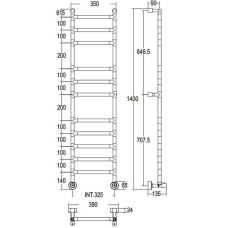 Водяной полотенцесушитель Margaroli Sereno 4843511CRN Бронза