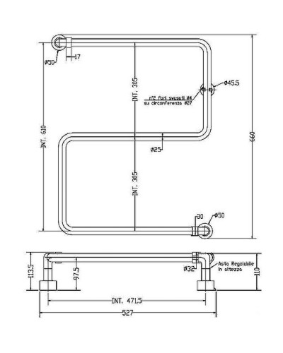 Водяной полотенцесушитель Margaroli Vento 408CR Хром