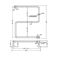 Водяной полотенцесушитель Margaroli Vento 408S610MB Черный матовый