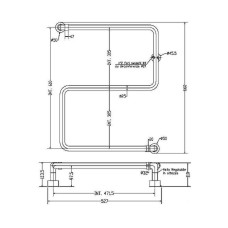Водяной полотенцесушитель Margaroli Vento 408S610MB Черный матовый