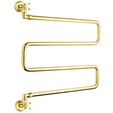 Водяной полотенцесушитель Margaroli Vento 400SPGO поворотный Золото