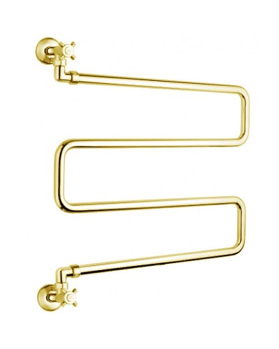 Водяной полотенцесушитель Margaroli Vento 400SPGO поворотный Золото