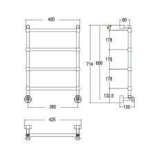Водяной полотенцесушитель Margaroli Sole 442TS3604CR Хром