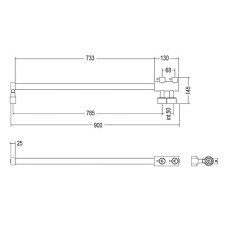 Водяной полотенцесушитель Margaroli Arcobaleno 416SCR Хром