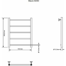 Водяной полотенцесушитель Aquanet Mauro 60x50 282316 Хром