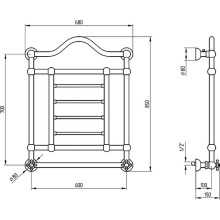 Водяной полотенцесушитель Migliore Edward 85x68 20318 Хром
