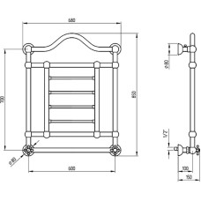 Водяной полотенцесушитель Migliore Edward 85x68 20316 Золото