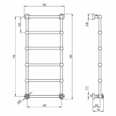 Водяной полотенцесушитель Migliore Colosseum 119х56 20291 Бронза