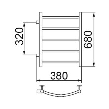 Водяной полотенцесушитель Ника Arc ЛД 60/30 Хром