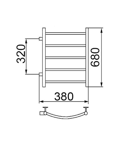 Водяной полотенцесушитель Ника Arc ЛД 60/30 Хром