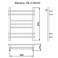 Водяной полотенцесушитель Ника Bamboo ЛБ 2 60/50 Хром