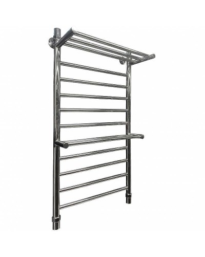 Водяной полотенцесушитель Ника Classic ЛП (Г) ВП 100/50 (2-ВП) с полкой Хром