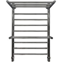 Водяной полотенцесушитель Ника Classic ЛП (Г) ВП 80/50 (2-ВП) с полкой Хром