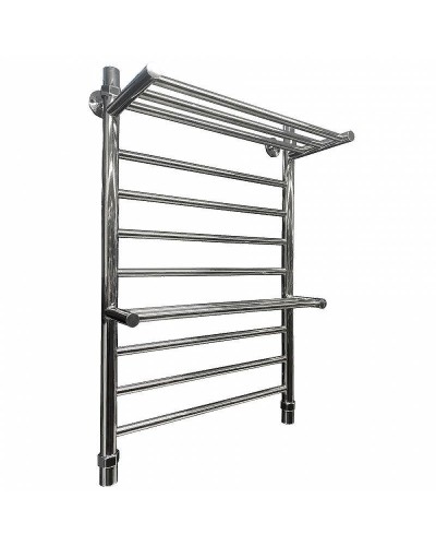 Водяной полотенцесушитель Ника Classic ЛП (Г) ВП 80/50 (2-ВП) с полкой Хром