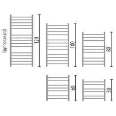 Водяной полотенцесушитель Ника Classic ЛП (Г2) ВП 100/60 с полкой Хром