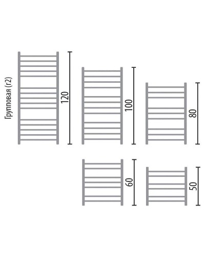 Водяной полотенцесушитель Ника Classic ЛП (Г2) ВП 80/60 с полкой Хром
