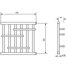 Водяной полотенцесушитель Ника Econ ПМ-6 50/70 Хром