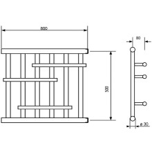 Водяной полотенцесушитель Ника Econ ПМ-6 50/80 Хром