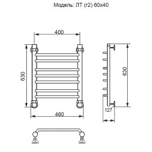 Водяной полотенцесушитель Ника Trapezium ЛТ (Г2) 60/40 Хром
