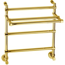 Водяной полотенцесушитель Margaroli Sole 455-3 4554703GOP c полкой Золото