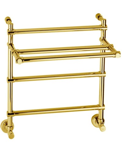 Водяной полотенцесушитель Margaroli Sole 455-3 4554703GOP c полкой Золото