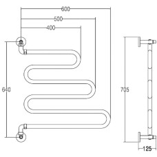Водяной полотенцесушитель Margaroli Vento 405WH Белый