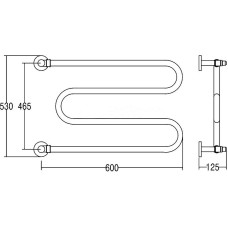 Водяной полотенцесушитель Margaroli Vento 402GO Золото