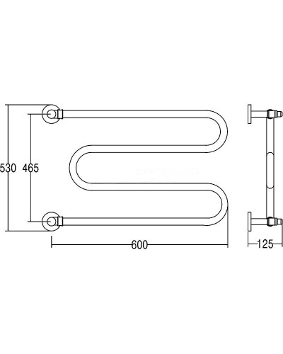 Водяной полотенцесушитель Margaroli Vento 402GO Золото