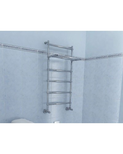 Водяной полотенцесушитель Margaroli Sole 442-6 4424706CRP с полкой Хром