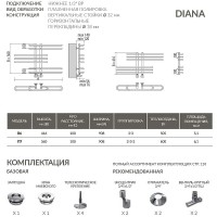 Водяной полотенцесушитель Terminus Диана П6 100x416 4620768886447 Хром