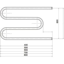 Водяной полотенцесушитель Тругор М 1 60x50 Хром