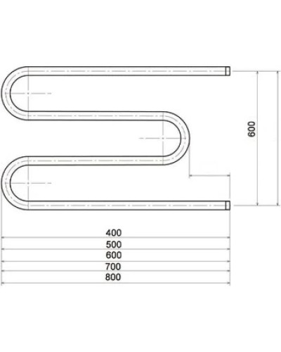 Водяной полотенцесушитель Тругор М 1 60x50 Хром