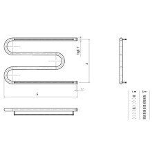 Водяной полотенцесушитель Тругор М 1 П 60x50 с полкой Хром