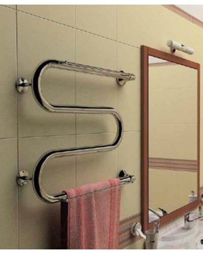 Водяной полотенцесушитель Ника Simple М1/СП 3/4 60x80 с полкой Хром