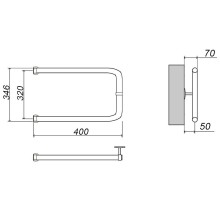 Водяной полотенцесушитель Grota Modesto 32х40 Хром